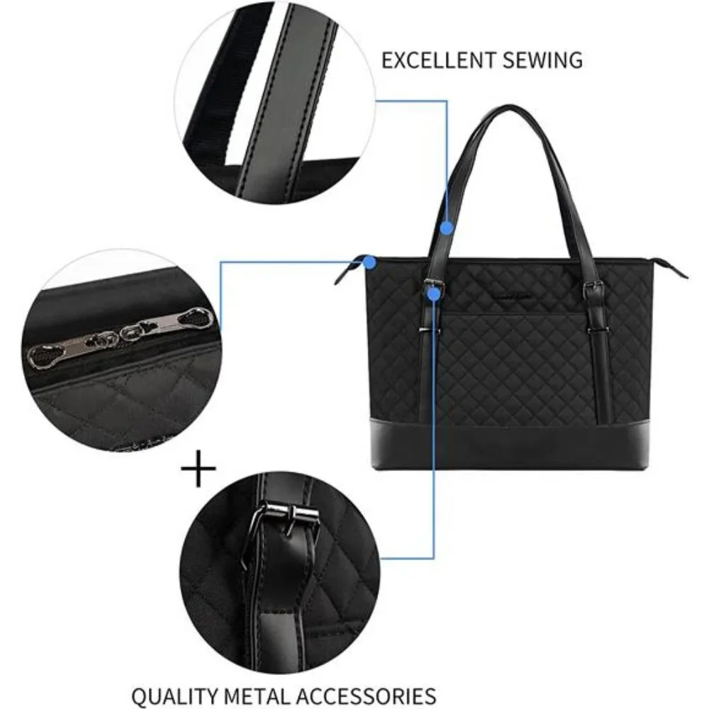 Women's Laptop Tote Bag with USB Port, Large Work Tote Bag Shoulder Bag